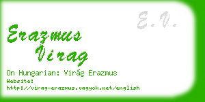 erazmus virag business card